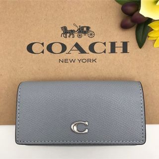 コーチ(COACH)のCOACH ★大人気★ 6リングキーケース グレーブルー キーリング  新品(キーケース)