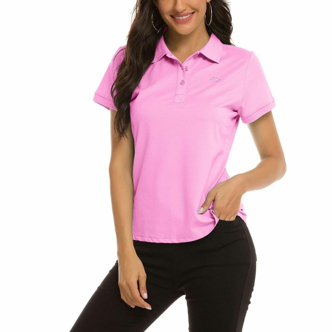[YIRUIYA] ゴルフ レディース ウェア 大きいサイズ ポロシャツ 半袖  レディースのファッション小物(その他)の商品写真