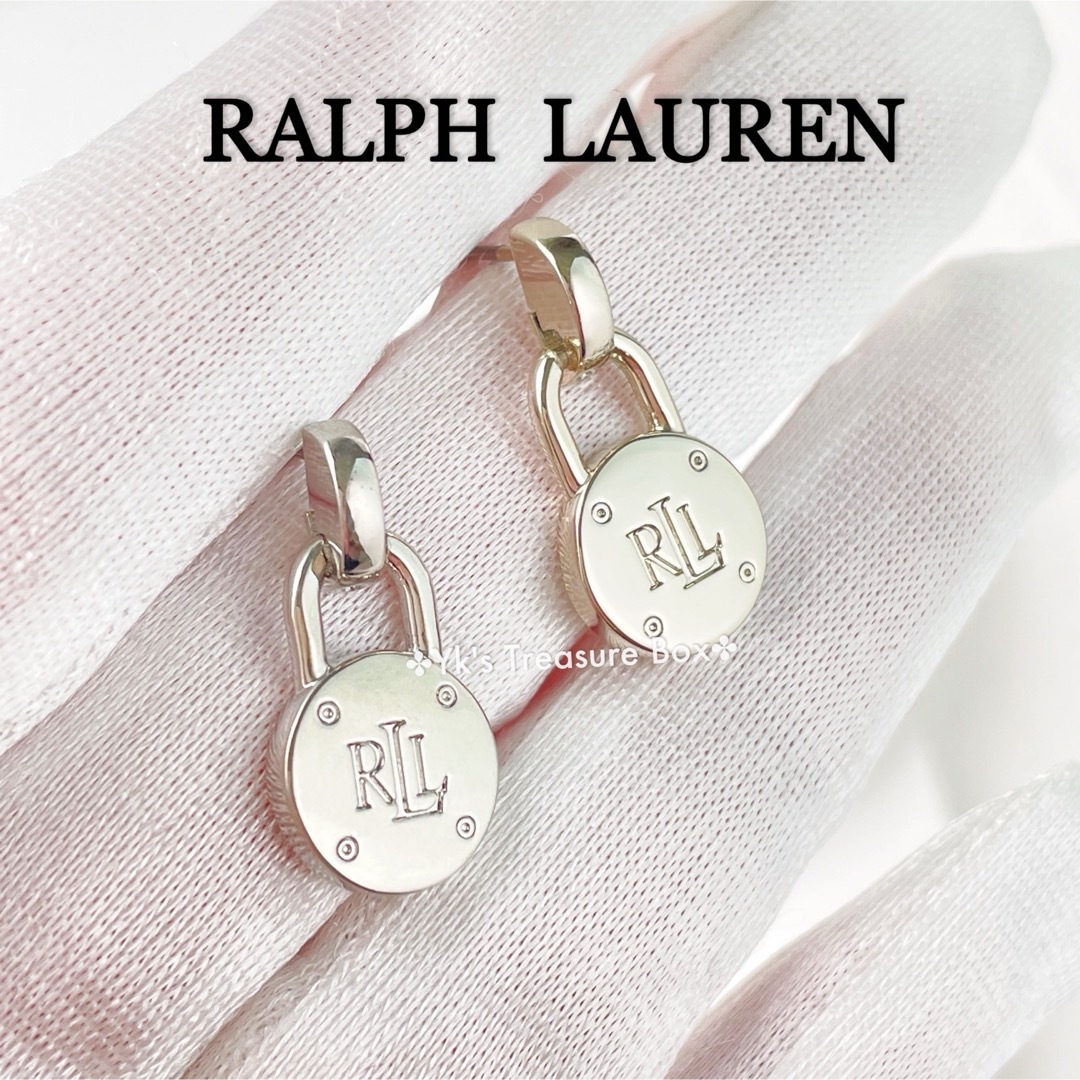 Ralph Lauren(ラルフローレン)のT426/RALPH LAUREN/希少色/シルバー南京錠ピアス レディースのアクセサリー(ピアス)の商品写真