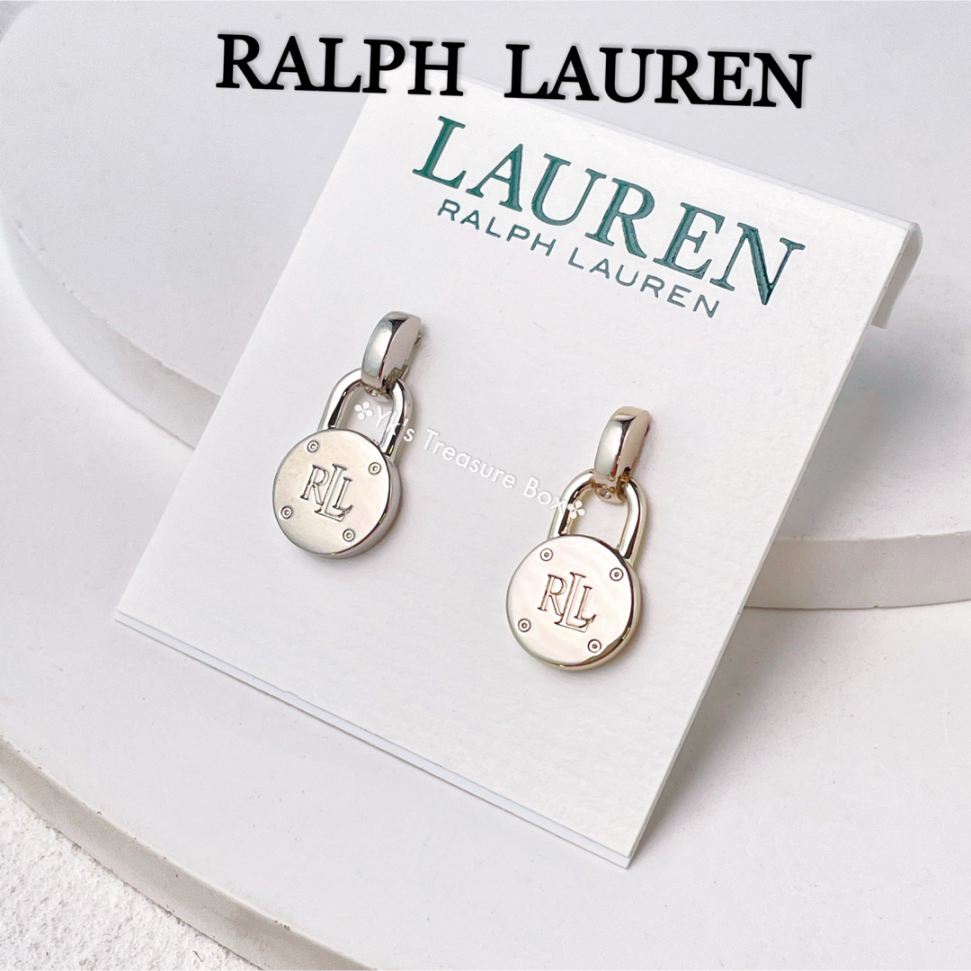 Ralph Lauren(ラルフローレン)のT426/RALPH LAUREN/希少色/シルバー南京錠ピアス レディースのアクセサリー(ピアス)の商品写真