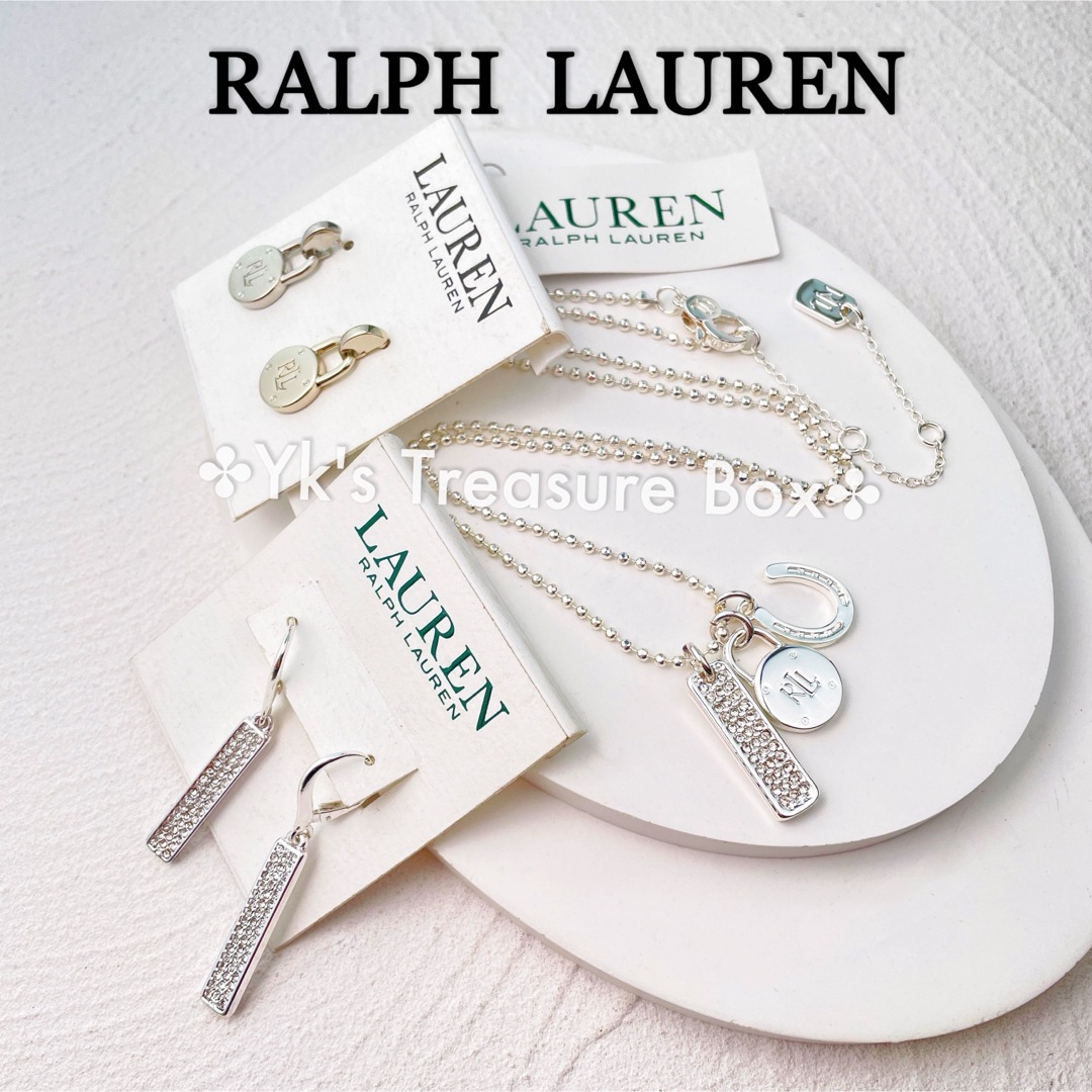 Ralph Lauren(ラルフローレン)のT426/RALPH LAUREN/希少色/シルバー南京錠ピアス レディースのアクセサリー(ピアス)の商品写真