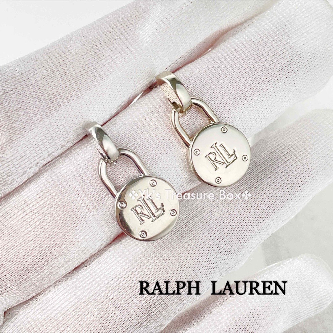 Ralph Lauren(ラルフローレン)のT426/RALPH LAUREN/希少色/シルバー南京錠ピアス レディースのアクセサリー(ピアス)の商品写真