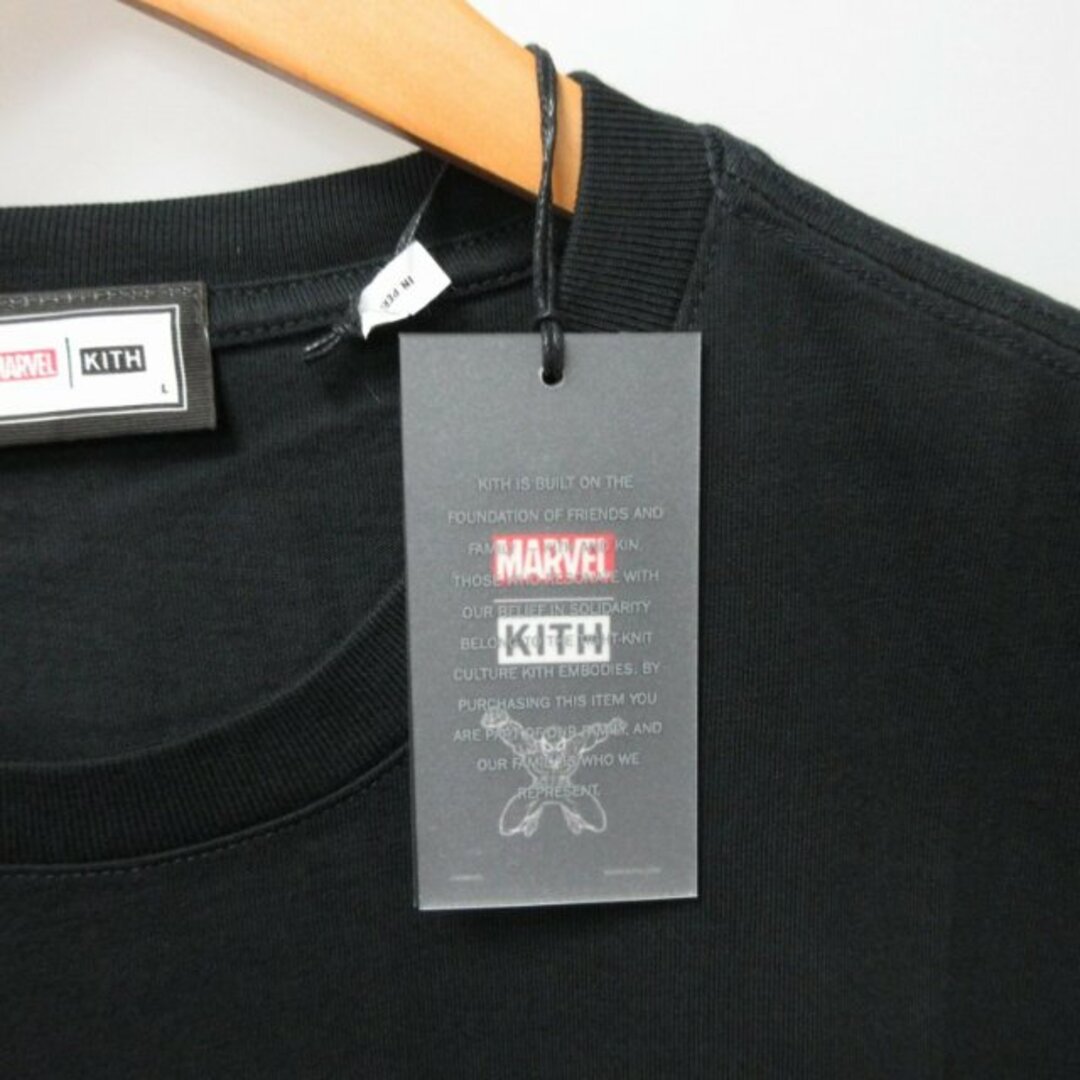 KITH NYC×スパイダーマン タグ付 プリントTシャツ カットソー 黒 L メンズのトップス(Tシャツ/カットソー(半袖/袖なし))の商品写真
