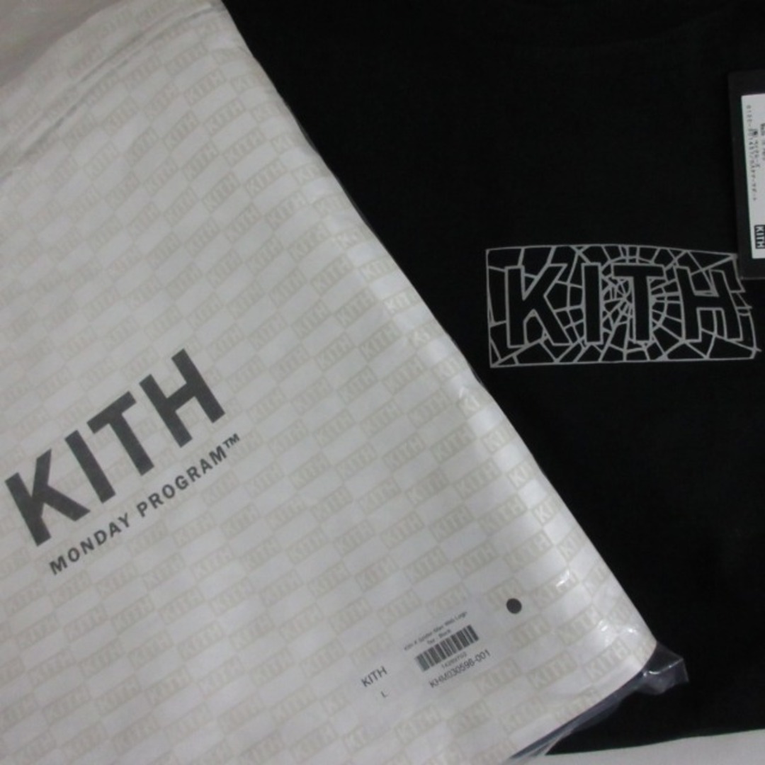 KITH NYC×スパイダーマン タグ付 プリントTシャツ カットソー 黒 L メンズのトップス(Tシャツ/カットソー(半袖/袖なし))の商品写真