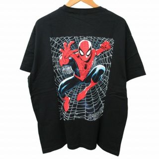 KITH NYC×スパイダーマン タグ付 プリントTシャツ カットソー 黒 L(Tシャツ/カットソー(半袖/袖なし))