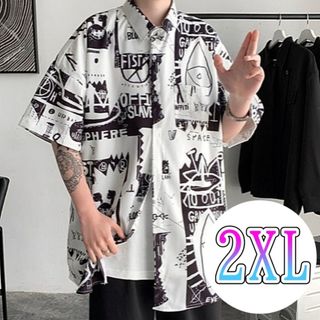 【残り僅か‼】　シャツ　メンズ　ストリート　オーバーサイズ　ヴィンテージ　２ＸＬ(シャツ)