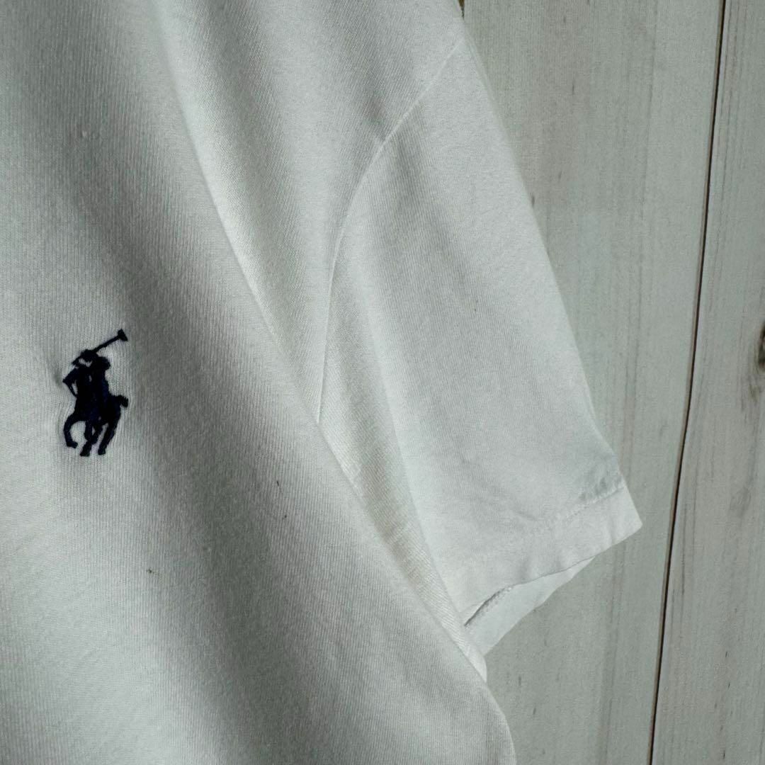 POLO RALPH LAUREN(ポロラルフローレン)の【定番デザイン】　ポロラルフローレン　Tシャツ　Ｍ　ネイビーポニー刺繍　Uネック メンズのトップス(Tシャツ/カットソー(半袖/袖なし))の商品写真