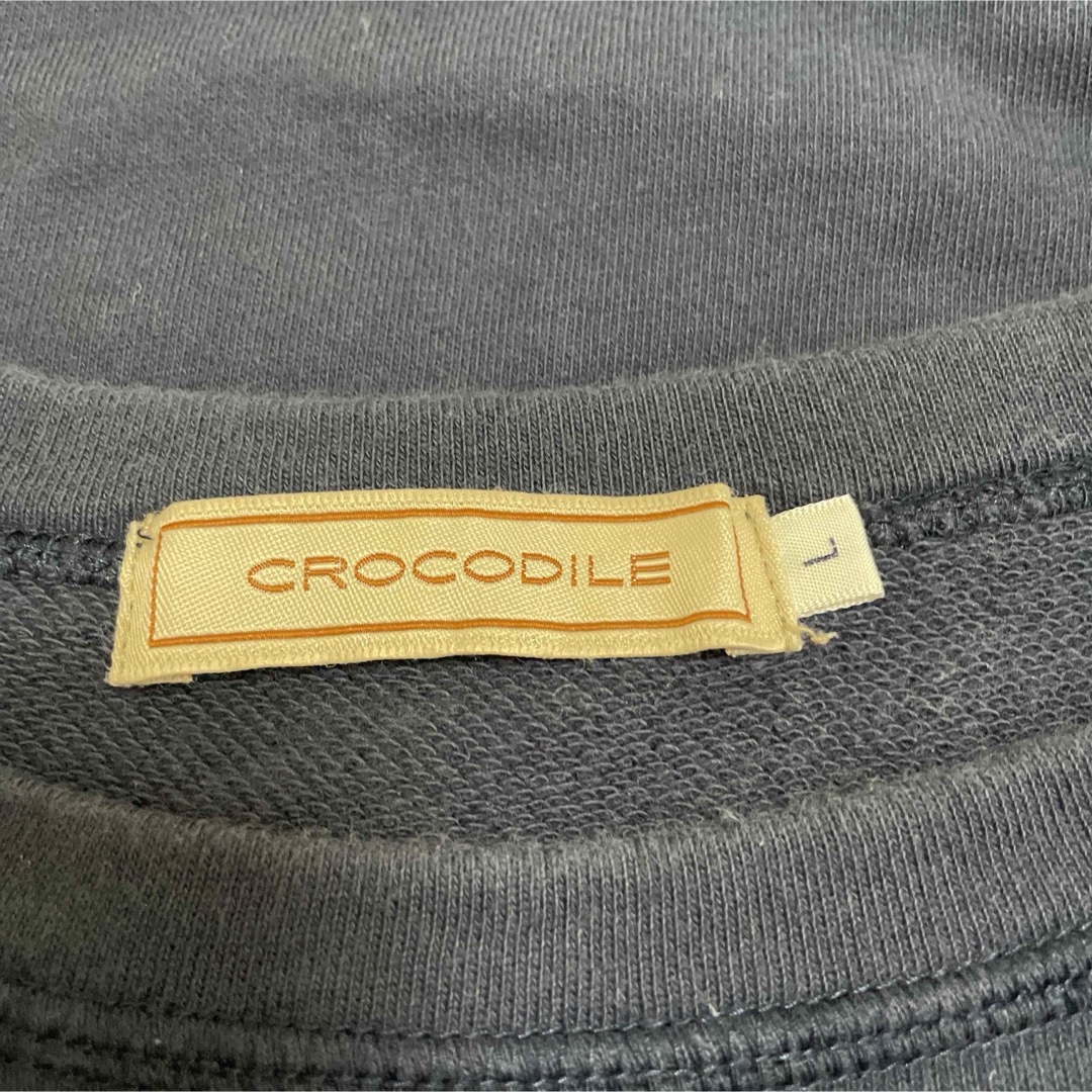 Crocodile(クロコダイル)のクロコダイル　CROCODILE  トレーナー　シャツ　ブラウス　ネイビー レディースのトップス(シャツ/ブラウス(長袖/七分))の商品写真