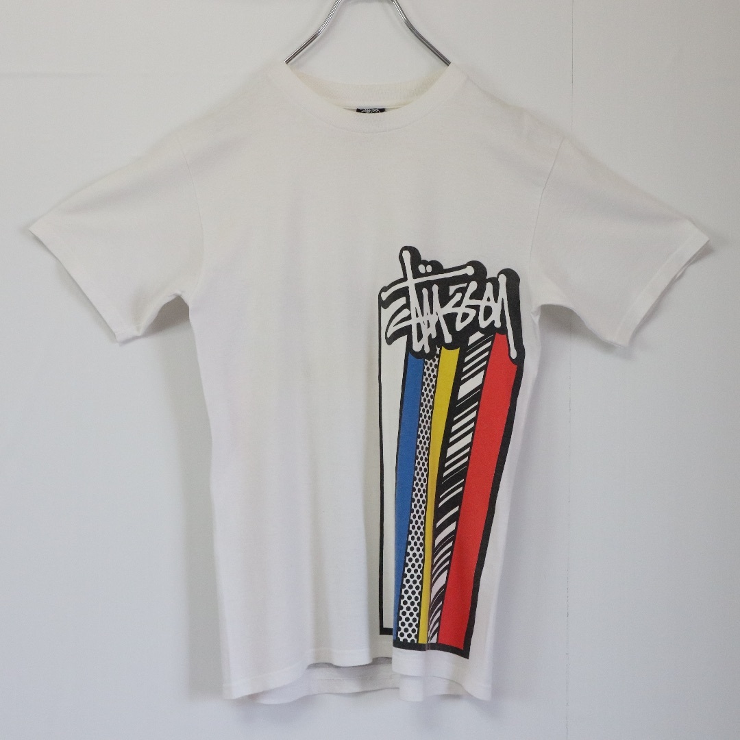 STUSSY(ステューシー)の【希少】ステューシー／Tシャツ　両面プリント　バックプリント　ビッグロゴ　白T メンズのトップス(Tシャツ/カットソー(半袖/袖なし))の商品写真