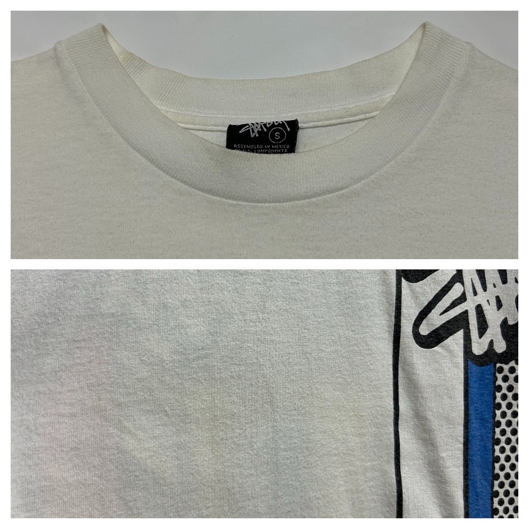 STUSSY(ステューシー)の【希少】ステューシー／Tシャツ　両面プリント　バックプリント　ビッグロゴ　白T メンズのトップス(Tシャツ/カットソー(半袖/袖なし))の商品写真