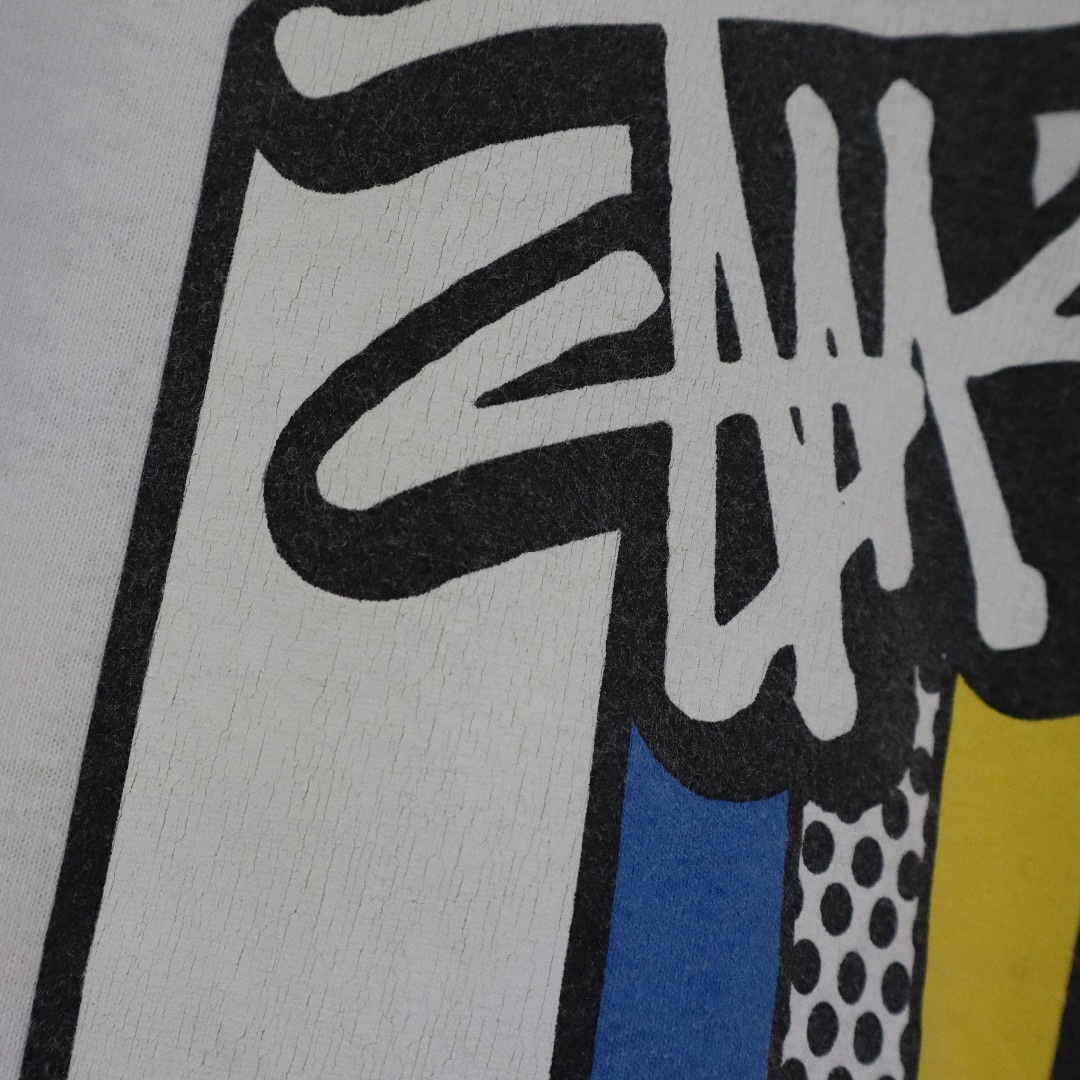 STUSSY(ステューシー)の【希少】ステューシー／Tシャツ　両面プリント　バックプリント　ビッグロゴ　白T メンズのトップス(Tシャツ/カットソー(半袖/袖なし))の商品写真