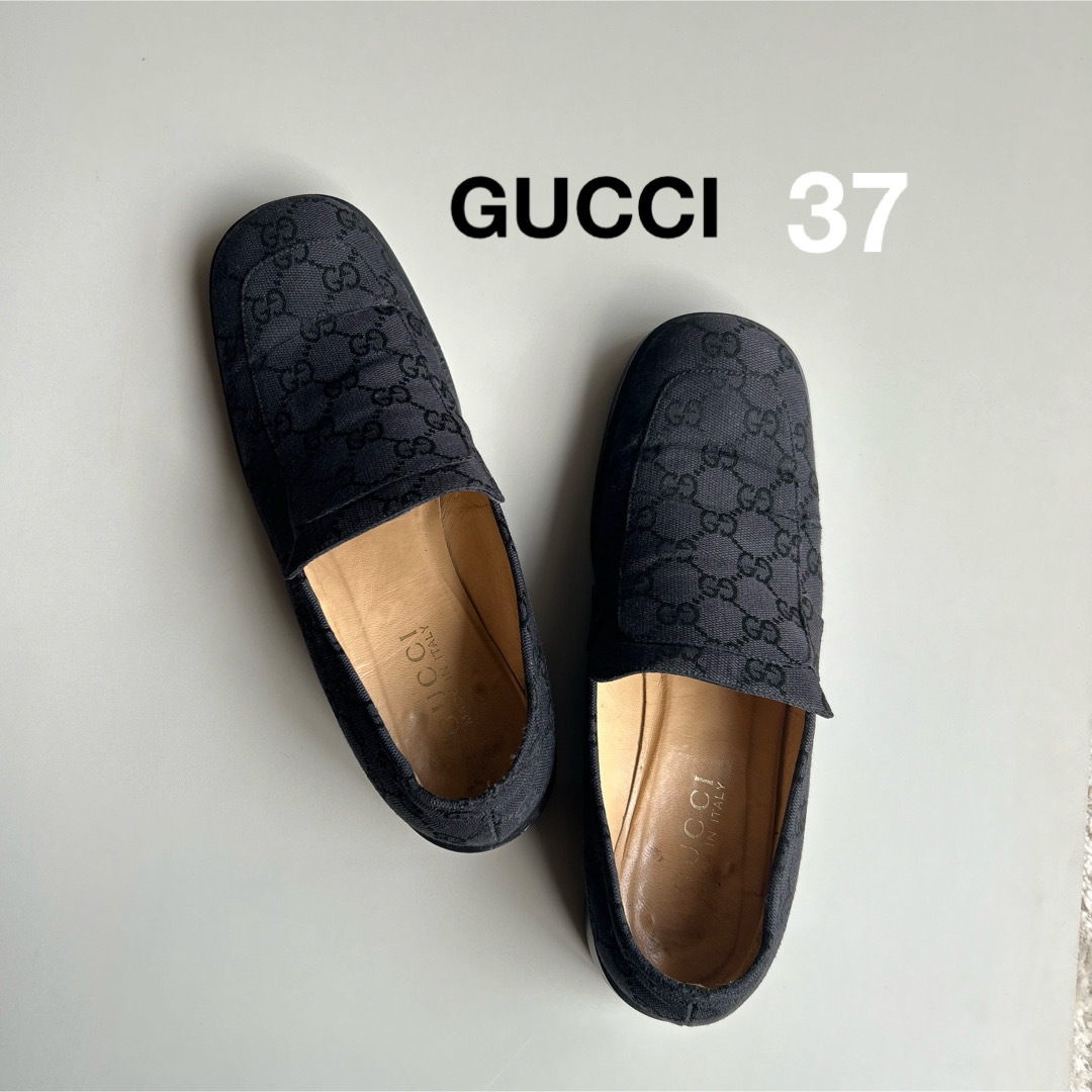 Gucci(グッチ)のGUCCI グッチ　GGキャンバスローファー　サイズは37 レディースの靴/シューズ(ローファー/革靴)の商品写真