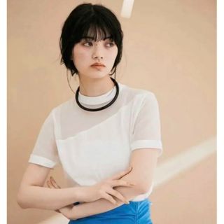 アダムエロぺ(Adam et Rope')の美品！ADAM ET ROPE' の【サステナブル】シアーコンビプルオーバー(Tシャツ(半袖/袖なし))