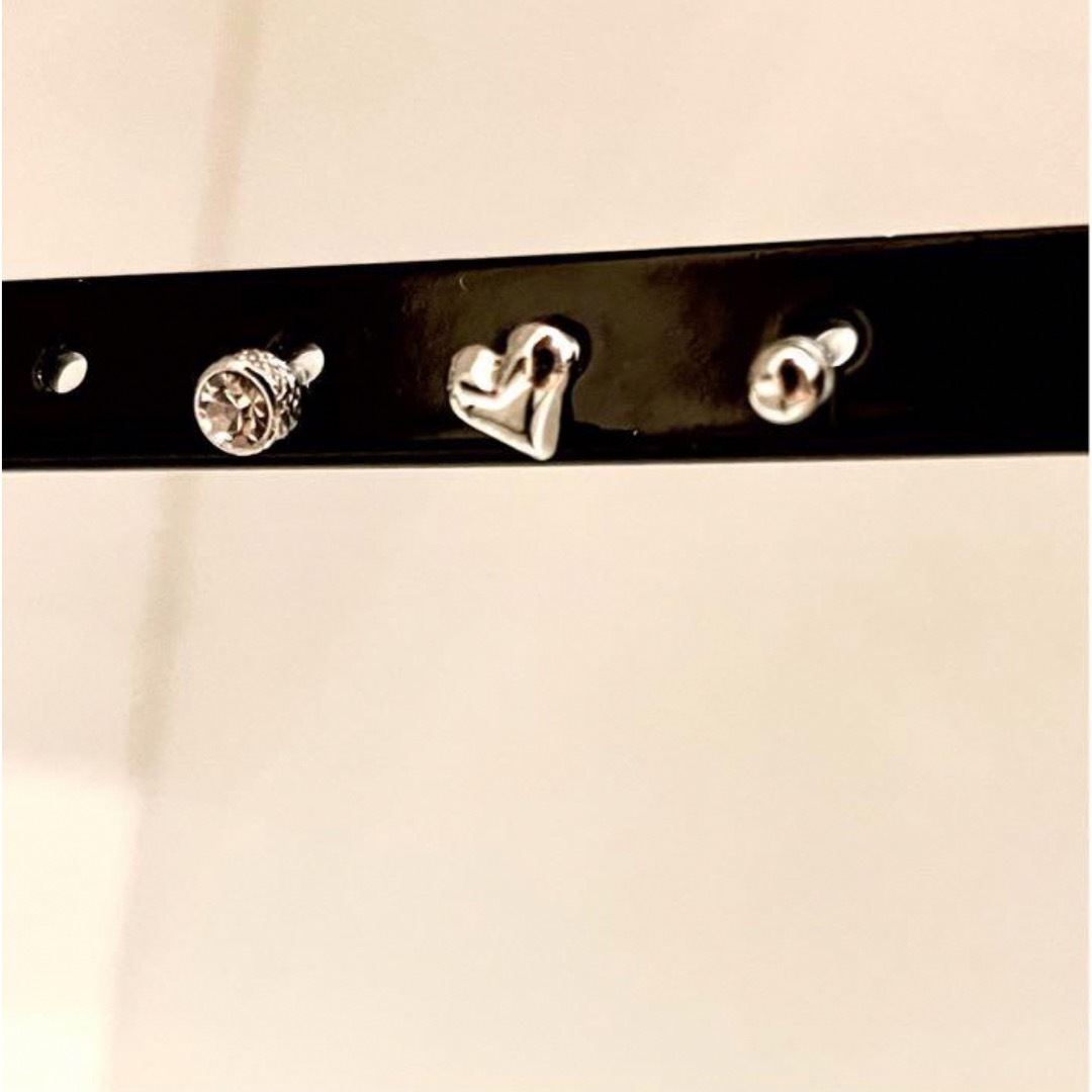 【3点セット】ダイヤ　ハート　丸玉　ピアス　シルバー　透明　シンプル レディースのアクセサリー(ピアス)の商品写真