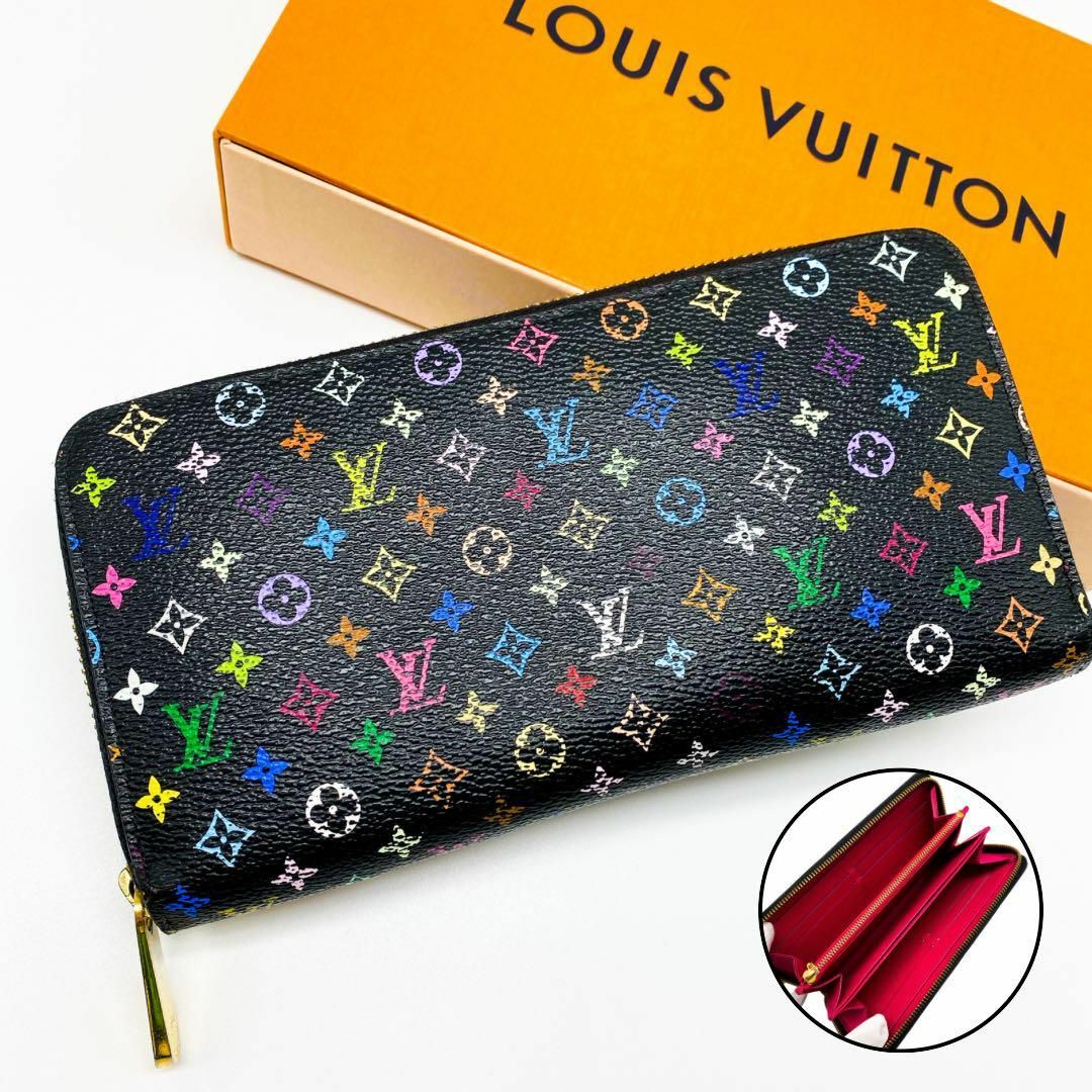 LOUIS VUITTON(ルイヴィトン)の【超極美品】ルイヴィトン モノグラム ジッピーウォレット マルチカラー ピンク レディースのファッション小物(財布)の商品写真