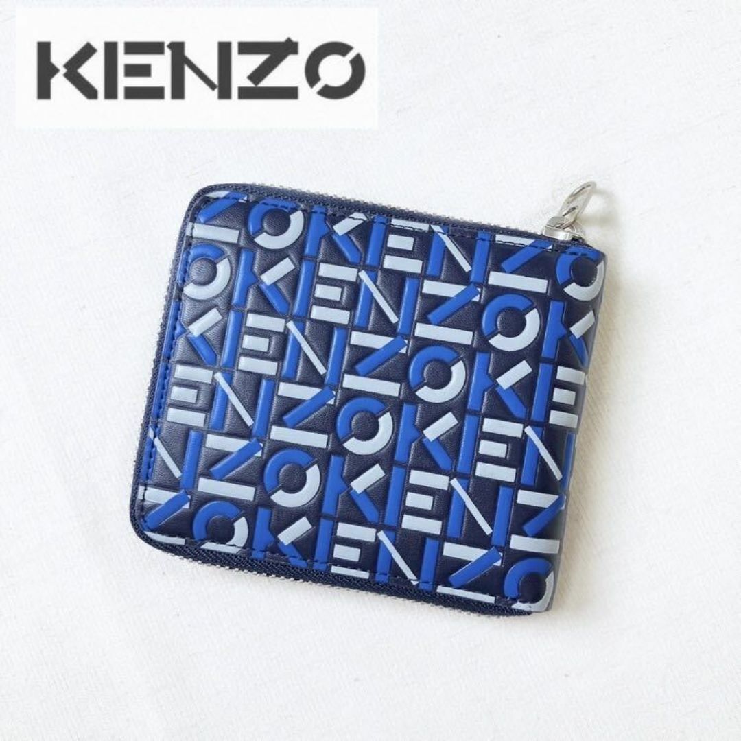 KENZO(ケンゾー)の[未使用品] ケンゾー ラウンドファスナー 財布 ロゴ ジップウォレット 二つ折 メンズのファッション小物(折り財布)の商品写真