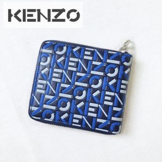 KENZO - [未使用品] ケンゾー ラウンドファスナー 財布 ロゴ ジップウォレット 二つ折