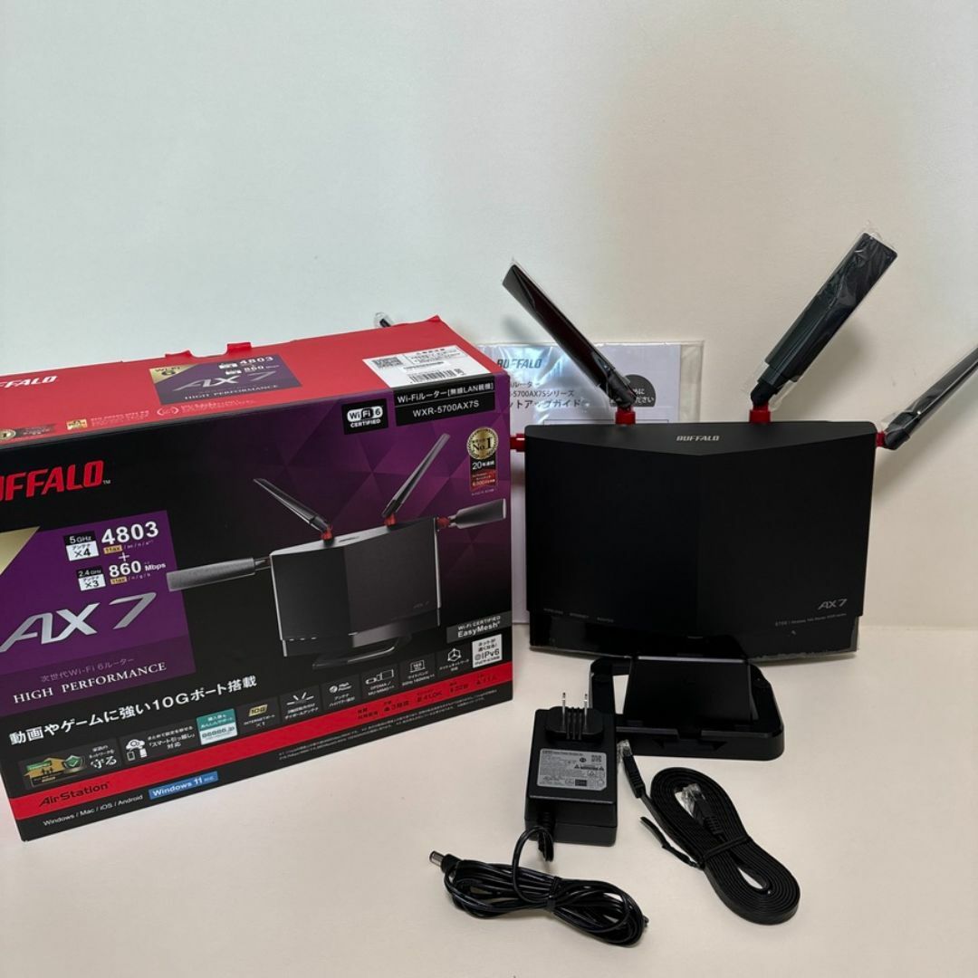 バッファローWiFiルーターネットワークルーターネットワーク機器ネット スマホ/家電/カメラのPC/タブレット(PC周辺機器)の商品写真