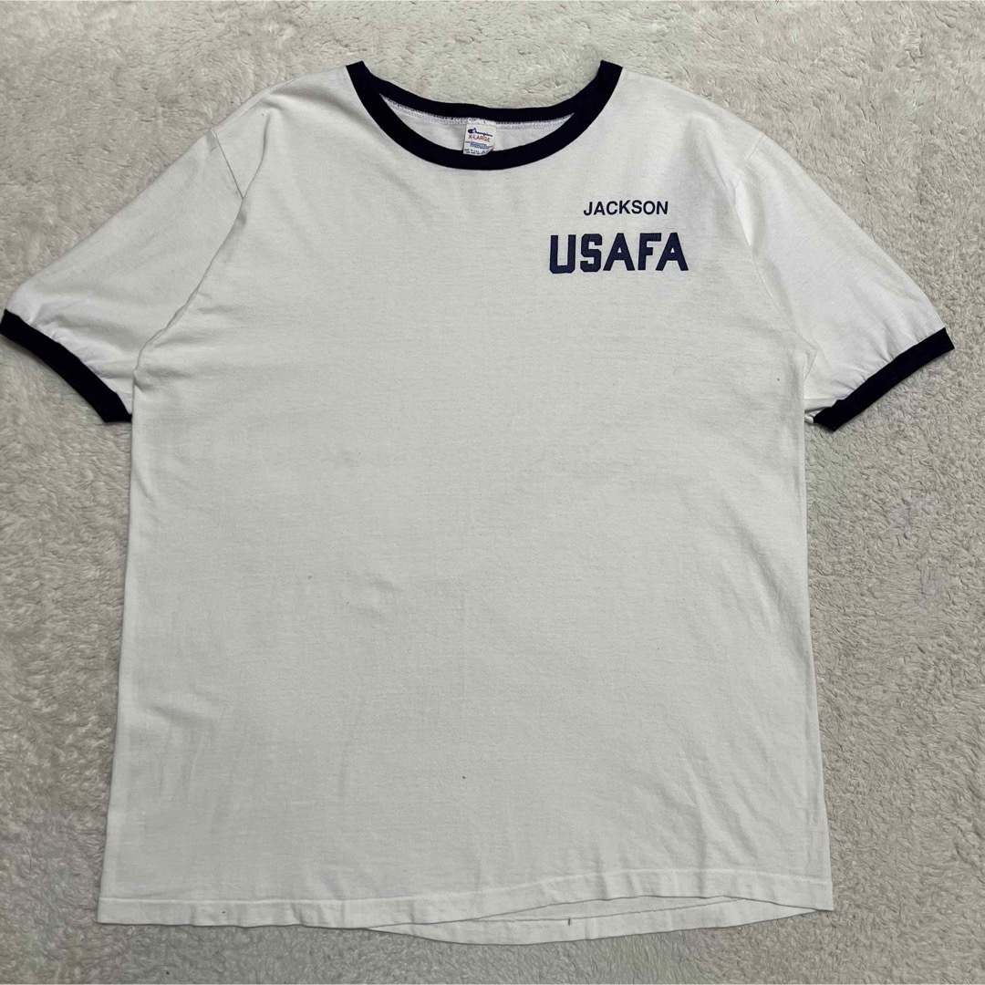 Champion(チャンピオン)のUSA製 80s champion USAFA リンガーTシャツ メンズXL  メンズのトップス(Tシャツ/カットソー(半袖/袖なし))の商品写真