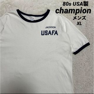 USA製 80s champion USAFA リンガーTシャツ メンズXL 