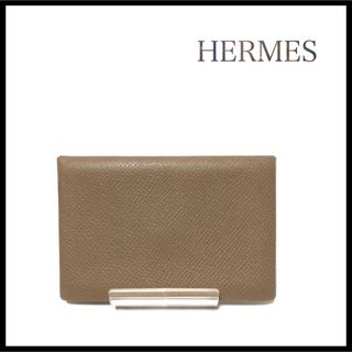 エルメス(Hermes)の【美品】HERMES エルメス　ガルヴィ　カードケース　二つ折り(名刺入れ/定期入れ)