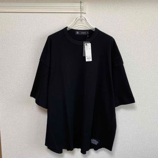 ジーユー(GU)のジーユー アンダーカバー ドライワッフルT 09 BLACK XL(Tシャツ/カットソー(半袖/袖なし))