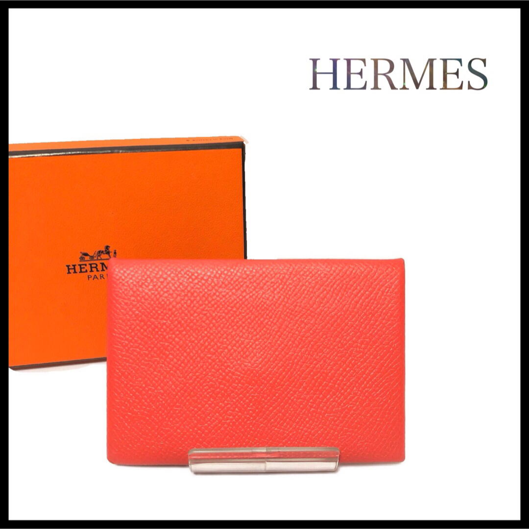 Hermes(エルメス)の【美品】HERMES エルメス　ガルヴィ　カードケース　二つ折り レディースのファッション小物(名刺入れ/定期入れ)の商品写真