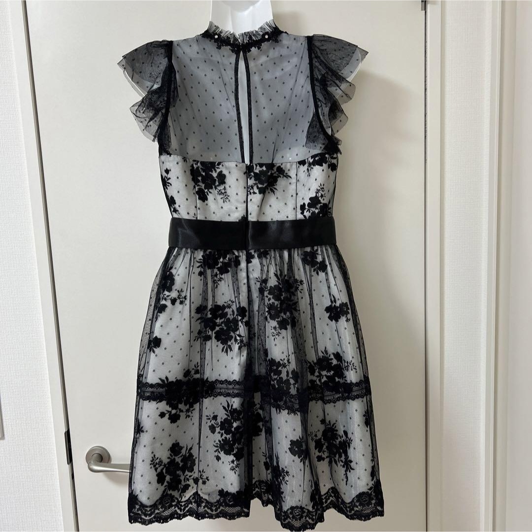  ROBE de FLEURS⭐︎黒レースミニドレス新品 レディースのフォーマル/ドレス(ナイトドレス)の商品写真