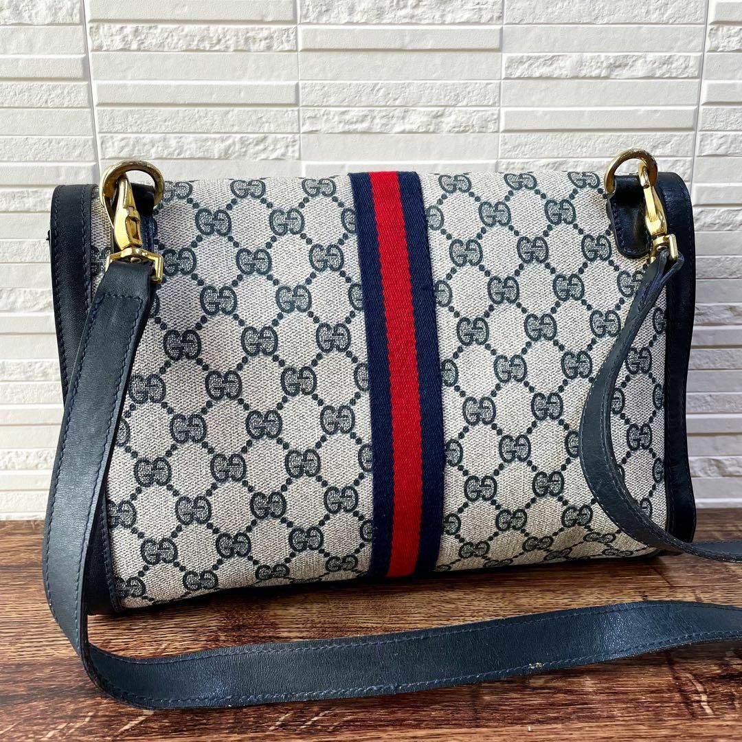 Gucci(グッチ)のグッチ シェリー ライン GG PVC×レザー ショルダー ハンド バッグ レディースのバッグ(ショルダーバッグ)の商品写真