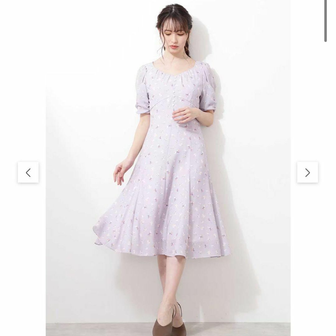 JILL by JILLSTUART(ジルバイジルスチュアート)のジルスチュアート　レトロ 小花 花柄 ワンピース ピンク S  貴島明日香 着用 レディースのワンピース(ロングワンピース/マキシワンピース)の商品写真