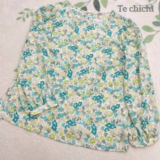 テチチ Te chichi ジョーゼット 花柄 ブラウス グリーン とろみ 緑