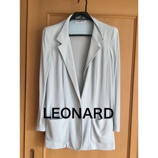 レオナール(LEONARD)のLEONARD  ニットジャケット　カラー水色　サイズ44(テーラードジャケット)