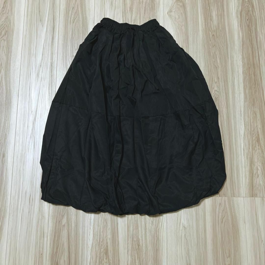 2XL　バルーンスカート ブラック モード 韓国　ロングスカート　フレアスカート レディースのスカート(ロングスカート)の商品写真