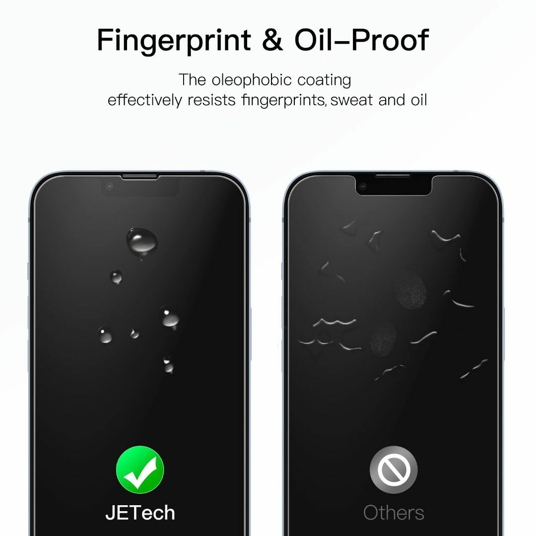 JEDirect iPhone 14 6.1インチ用 全面保護フィルム 9H強化 スマホ/家電/カメラのスマホアクセサリー(その他)の商品写真
