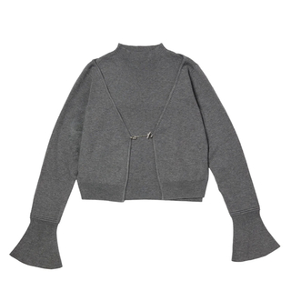 her lip to Flared Sleeve Knit Set gray