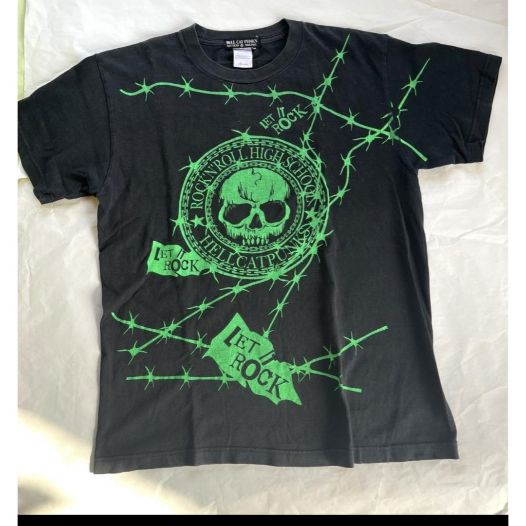 HELLCATPUNKS(ヘルキャットパンクス)のヘルキャットパンクス　スカルTシャツ メンズのトップス(Tシャツ/カットソー(半袖/袖なし))の商品写真