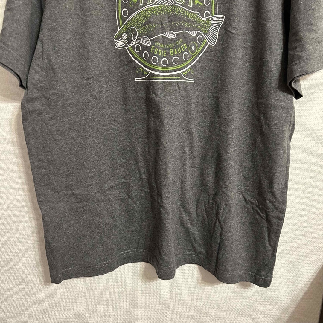 Eddie Bauer(エディーバウアー)のEDDIE BAUER＊エディーバウアー トラウト Tシャツ グレー XL メンズのトップス(Tシャツ/カットソー(半袖/袖なし))の商品写真