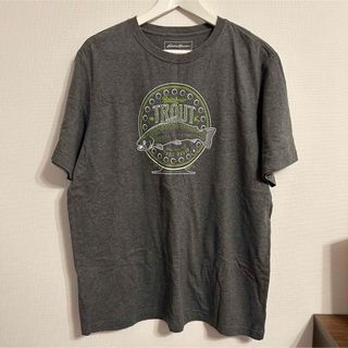 エディーバウアー(Eddie Bauer)のEDDIE BAUER＊エディーバウアー トラウト Tシャツ グレー XL(Tシャツ/カットソー(半袖/袖なし))