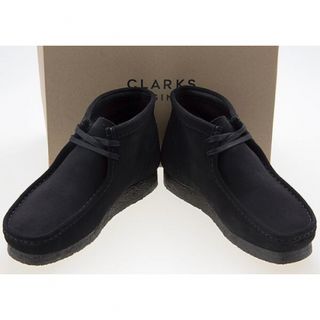 クラークス(Clarks)の★Clarks/クラークスワラビーブーツ スエード黒　新品未使用24%OFF！★(スリッポン/モカシン)