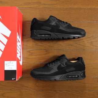 ナイキ(NIKE)のNIKE AIR MAX 90 Essential オールブラック 27.0(スニーカー)