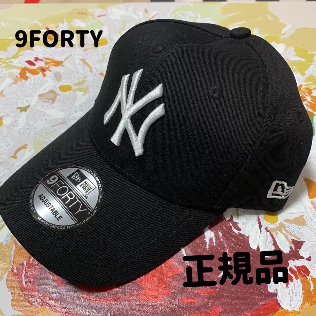 NEW ERA(ニューエラー)のNEWERA ニューエラ 9FORTY ニューヨーク・ヤンキース キャップ　黒 メンズの帽子(キャップ)の商品写真