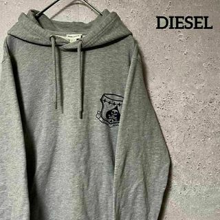 ディーゼル(DIESEL)のDIESEL ディーゼル パーカー 刺繍 プルオーバー カンガルーポケット S(パーカー)