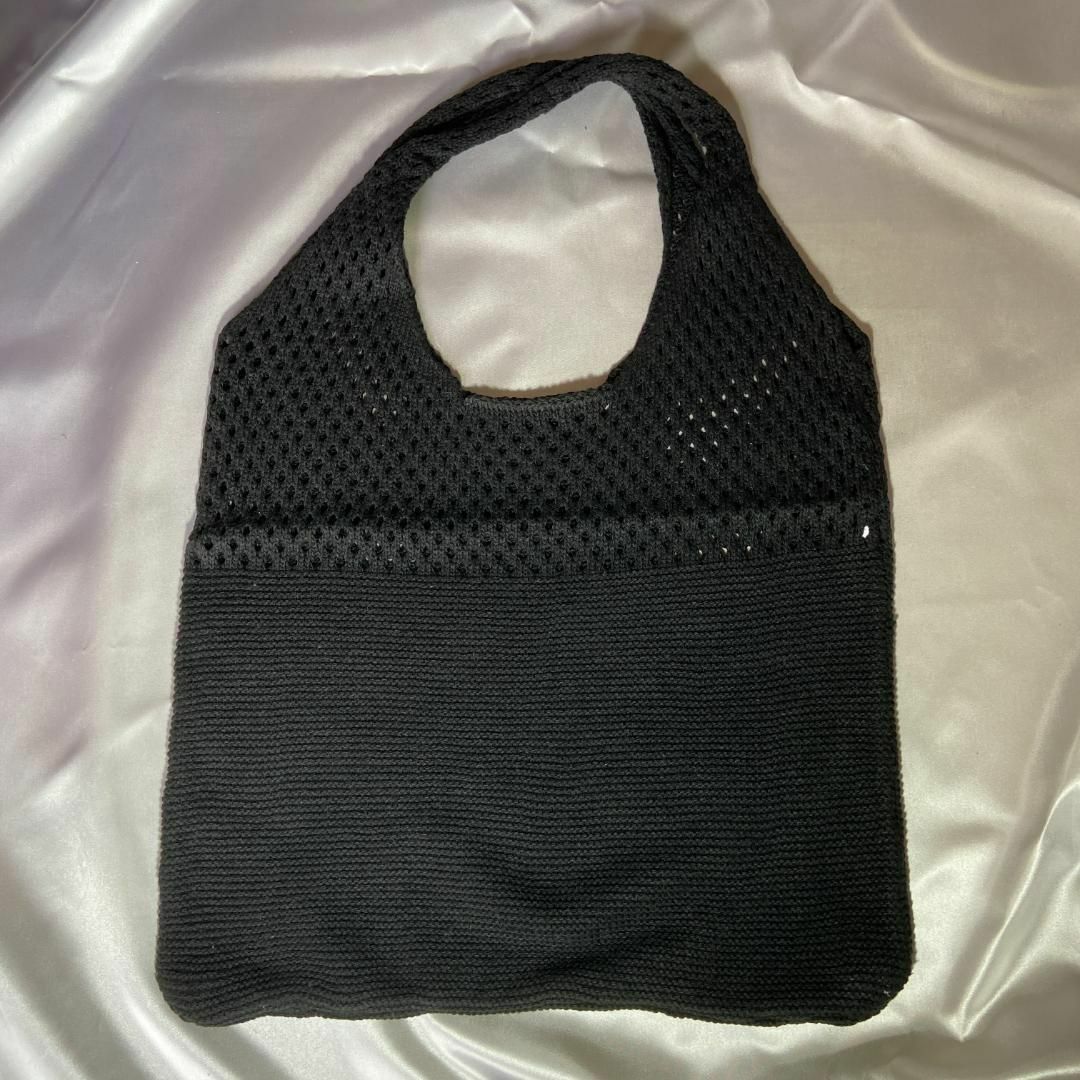 ニットバッグ 編みバッグ トートバッグ サブバッグ ショルダー レディース レディースのバッグ(トートバッグ)の商品写真