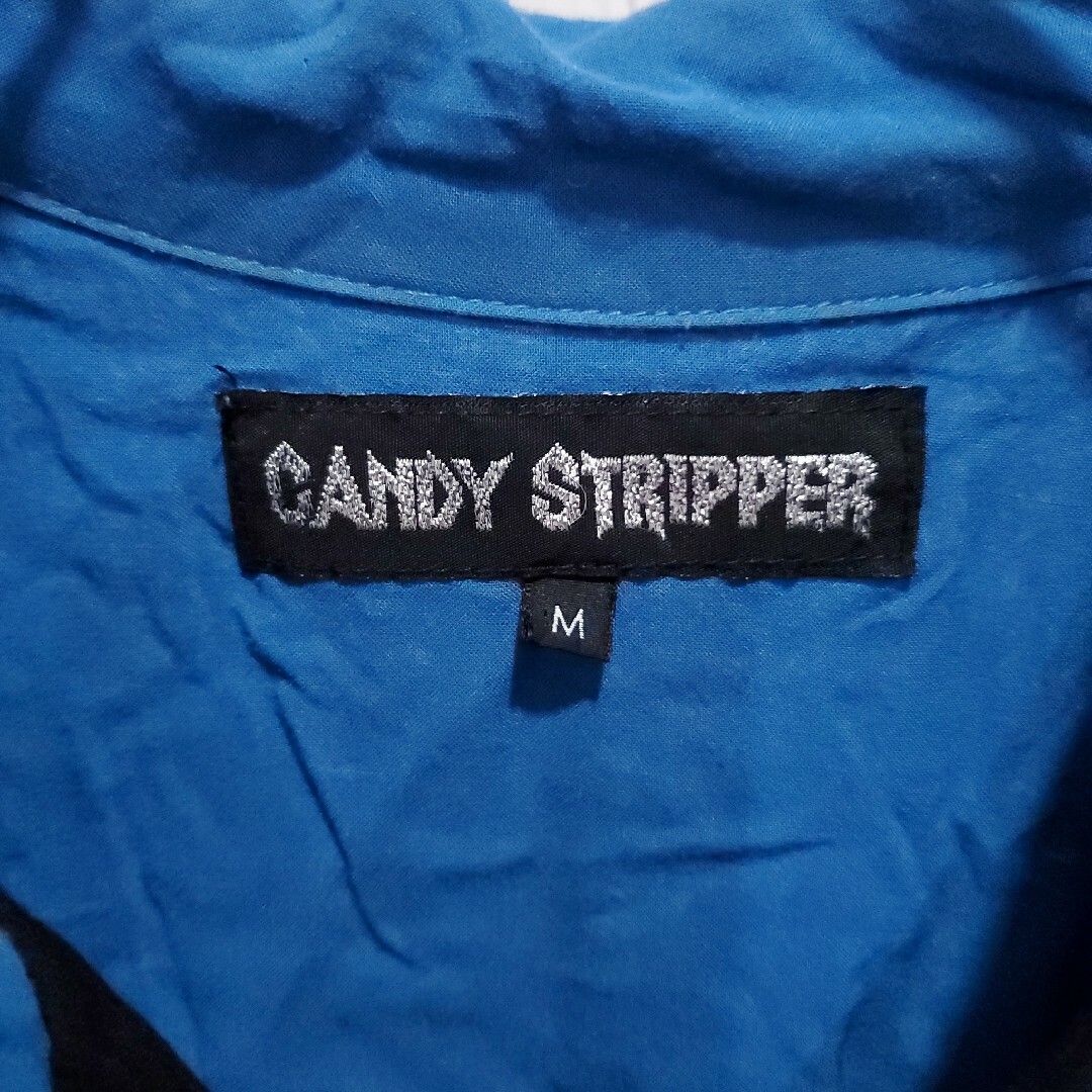 Candy Stripper(キャンディーストリッパー)のCANDY STRIPPER キャンディストリッパー 刺繍 レーヨン 半袖シャツ レディースのトップス(シャツ/ブラウス(半袖/袖なし))の商品写真