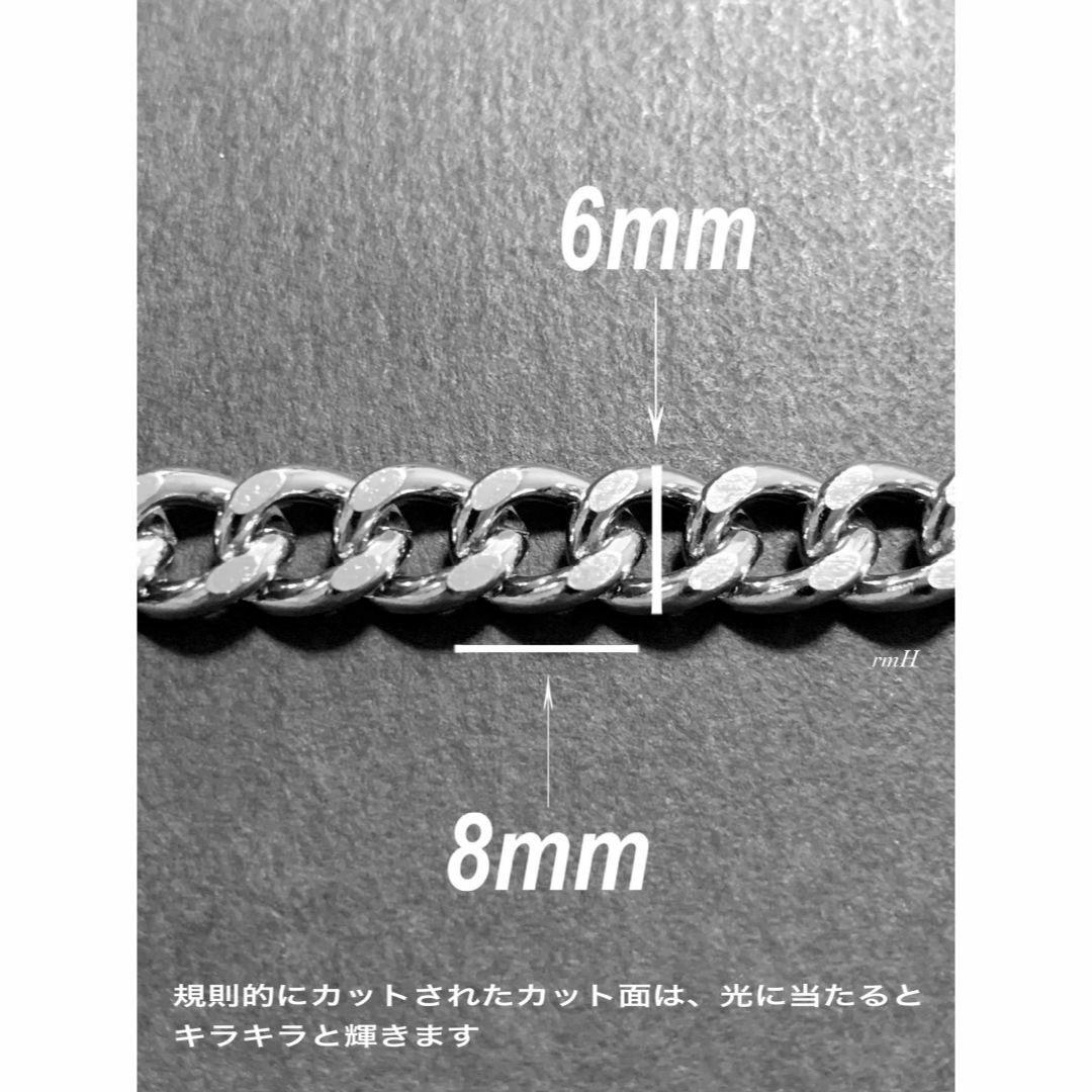【喜平チェーンネックレス 6mm シルバー 55cm 1本】 メンズのアクセサリー(ネックレス)の商品写真