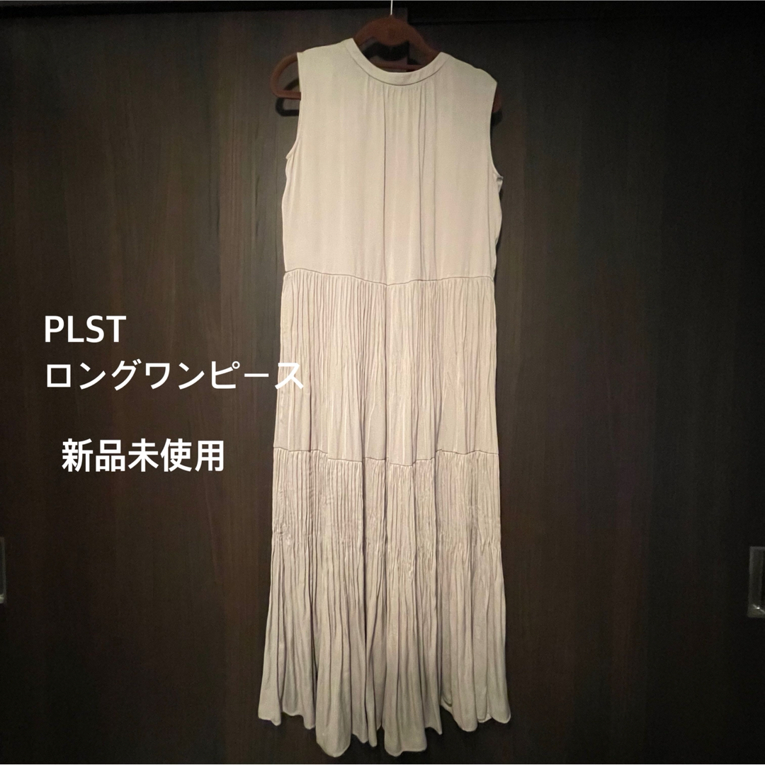 PLST(プラステ)のPLST プラステ  新品未使用　シフォンノースリーブワンピース レディースのワンピース(ロングワンピース/マキシワンピース)の商品写真