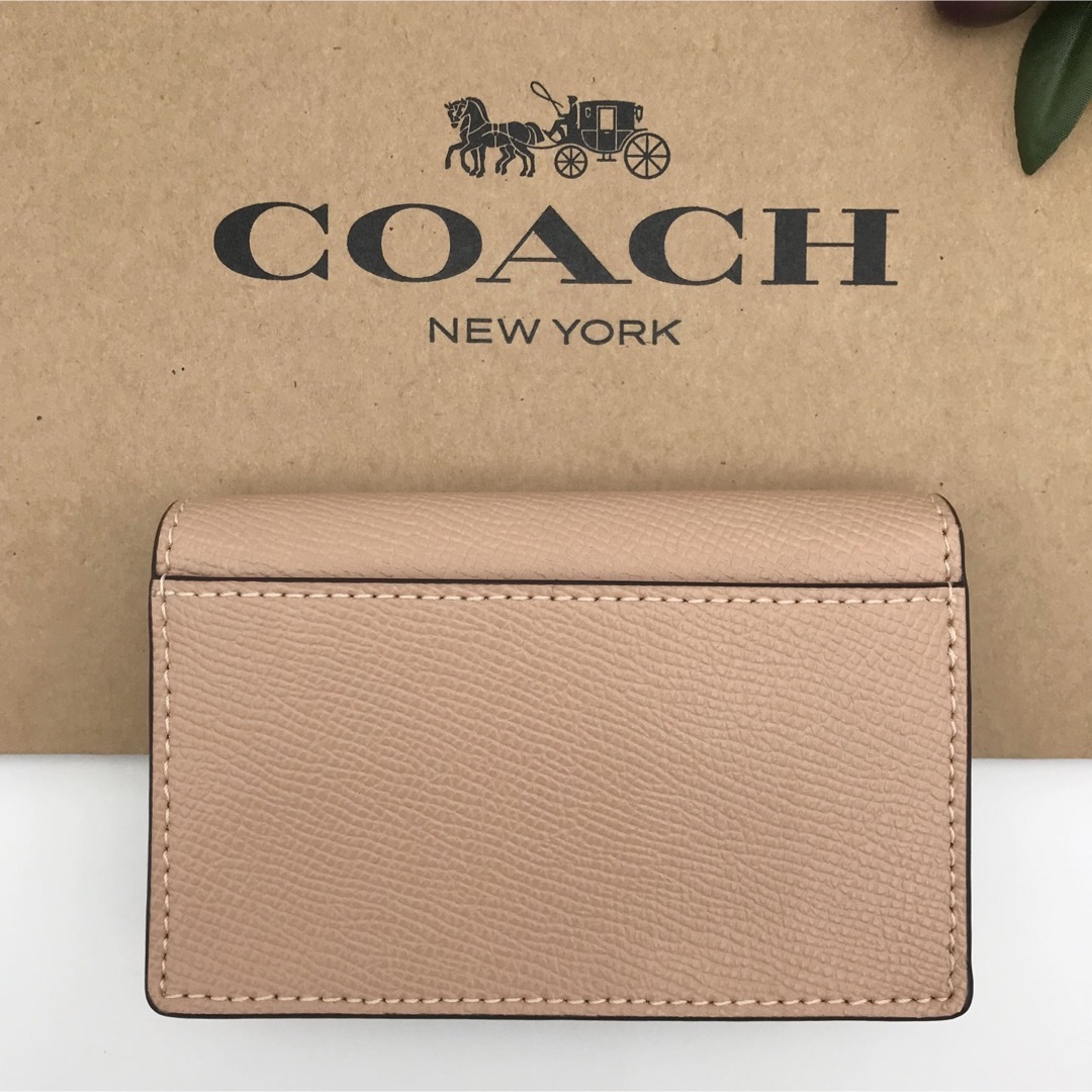 COACH(コーチ)のCOACH ★大人気★ ビジネスカードケース バフ クロスグレインレザー 新品 レディースのファッション小物(名刺入れ/定期入れ)の商品写真