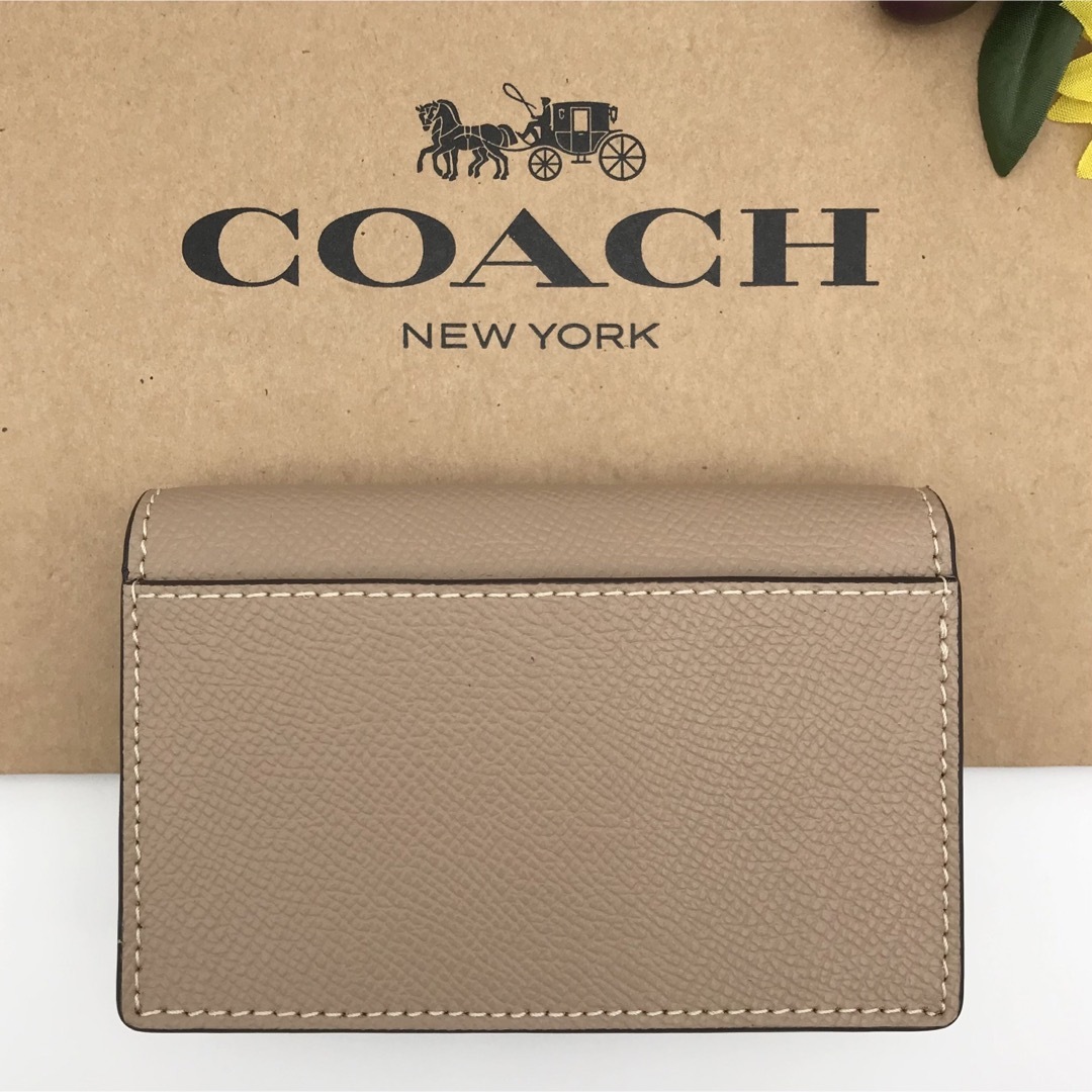 COACH(コーチ)のCOACH ★大人気★ ビジネスカードケース トープ クロスグレインレザー 新品 レディースのファッション小物(名刺入れ/定期入れ)の商品写真