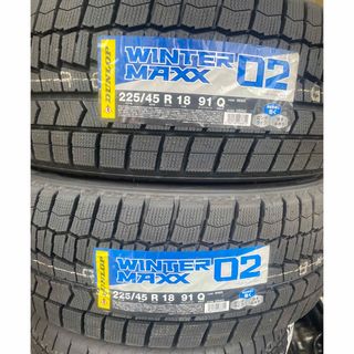 ダンロップ(DUNLOP)のダンロップWINTERMAXX02 225/45R18 91Q4本2022年製(タイヤ)