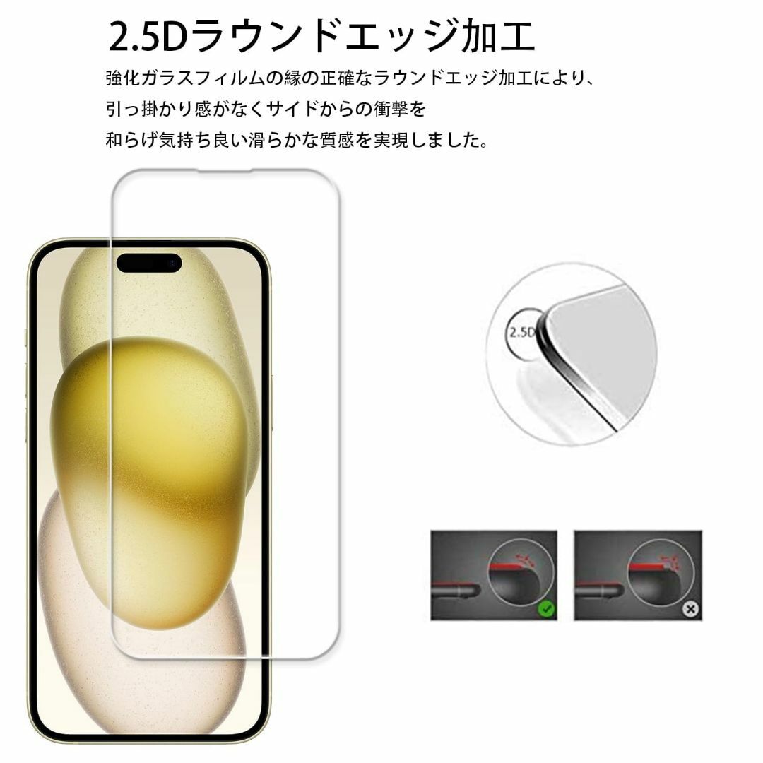 【人気商品】【2+2枚セット】ガイド枠付き KPNS 日本素材製 強化ガラス i スマホ/家電/カメラのスマホアクセサリー(その他)の商品写真